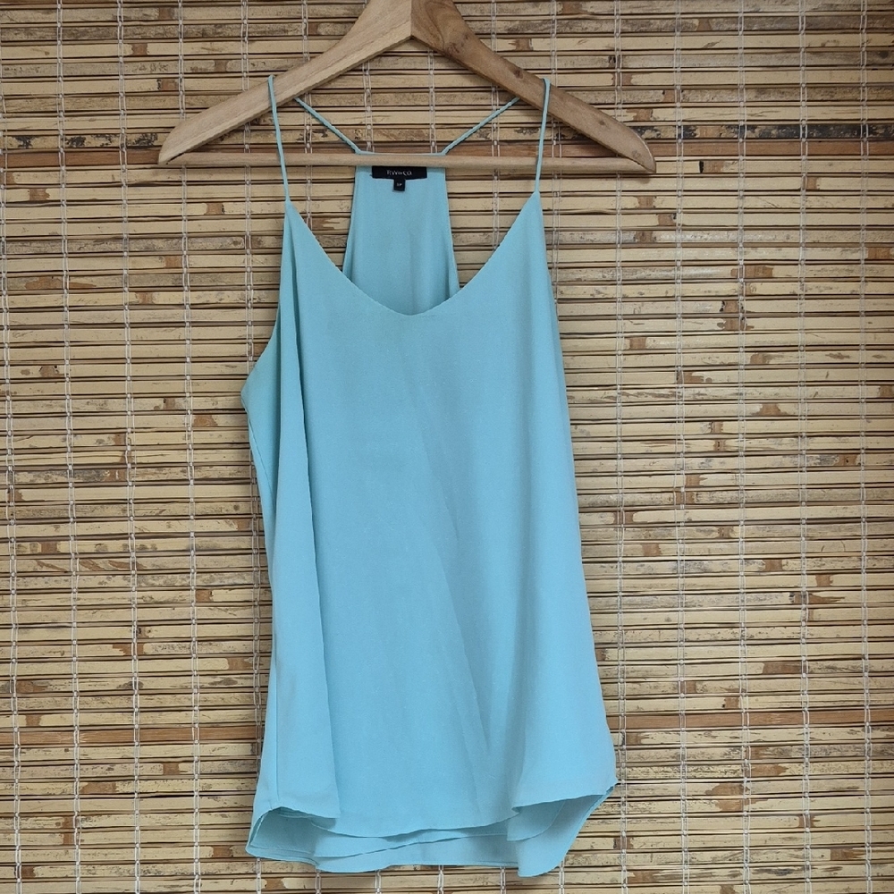 RW&CO. Blue Asymmetrical Sleeveless Camisole